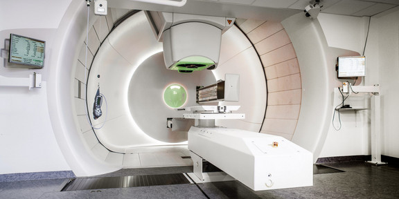 Proton therapy room at The West German Proton Therapy Centre Essen