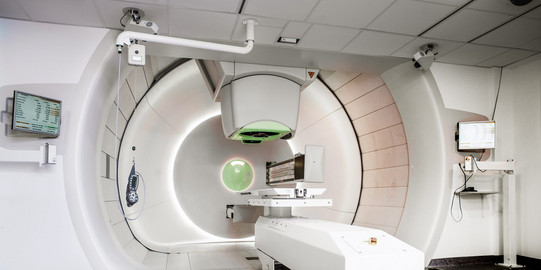 Proton therapy room at The West German Proton Therapy Centre Essen